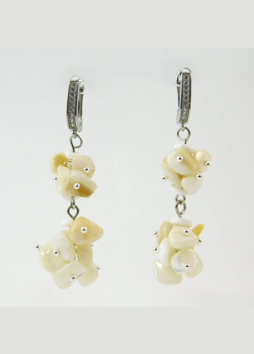 Серьги "Офения" Перламутр крошка, ракушки Скафарки 13.10.25.171 Fursa fashion (315591645)