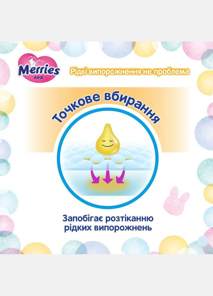 Merries подгузники, S (4-8 кг), 66 шт KAO (317297082)