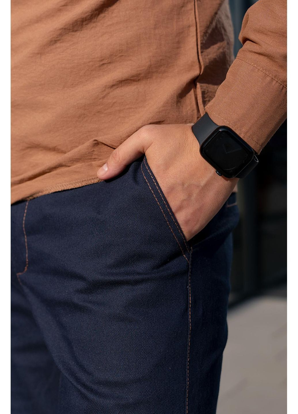 Стильна чоловіча сорочка з прямим приталеним кроєм та коміром-стійкою Vakko (362189160)