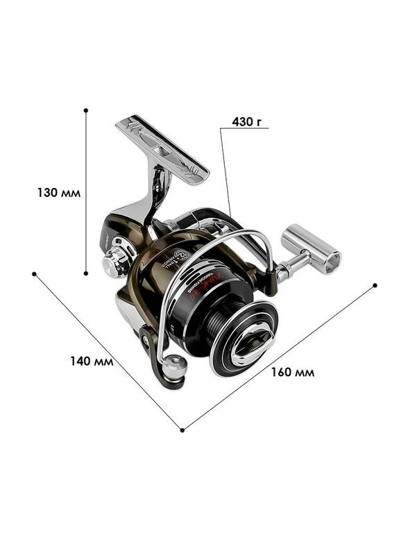 Катушка безынерционная BY Black для спиннинга 1шт Yumoshi (336193392)