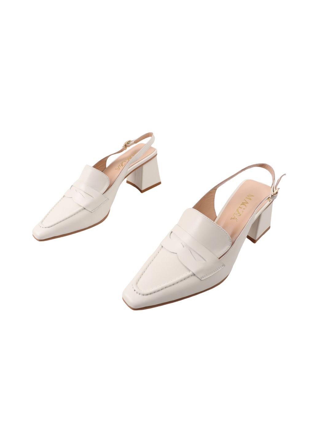 Magza Туфли женские молочные натуральная кожа белый з, турция — (296568855)