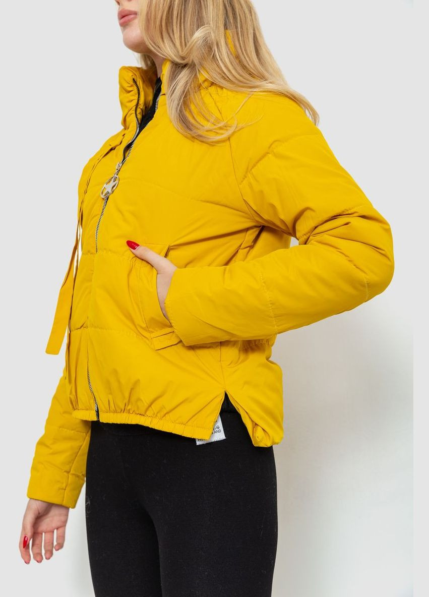 Горчичная демисезонная куртка женская демисезонная, цвет горчичный, Ager