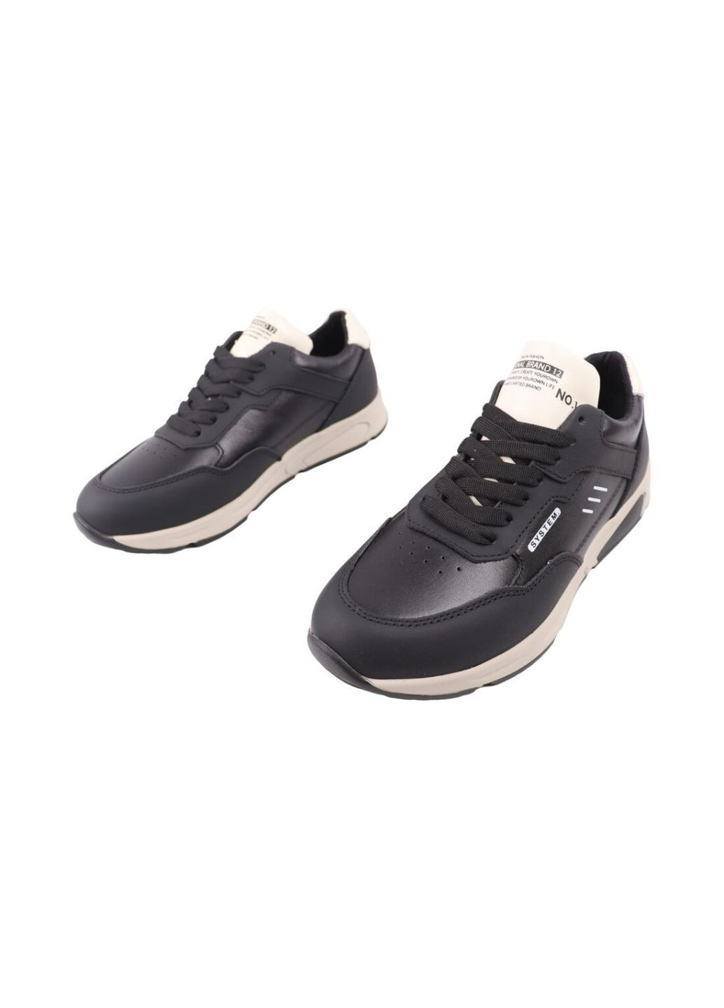 Черные кроссовки мужские черные натуральная кожа Konors 904-25DK