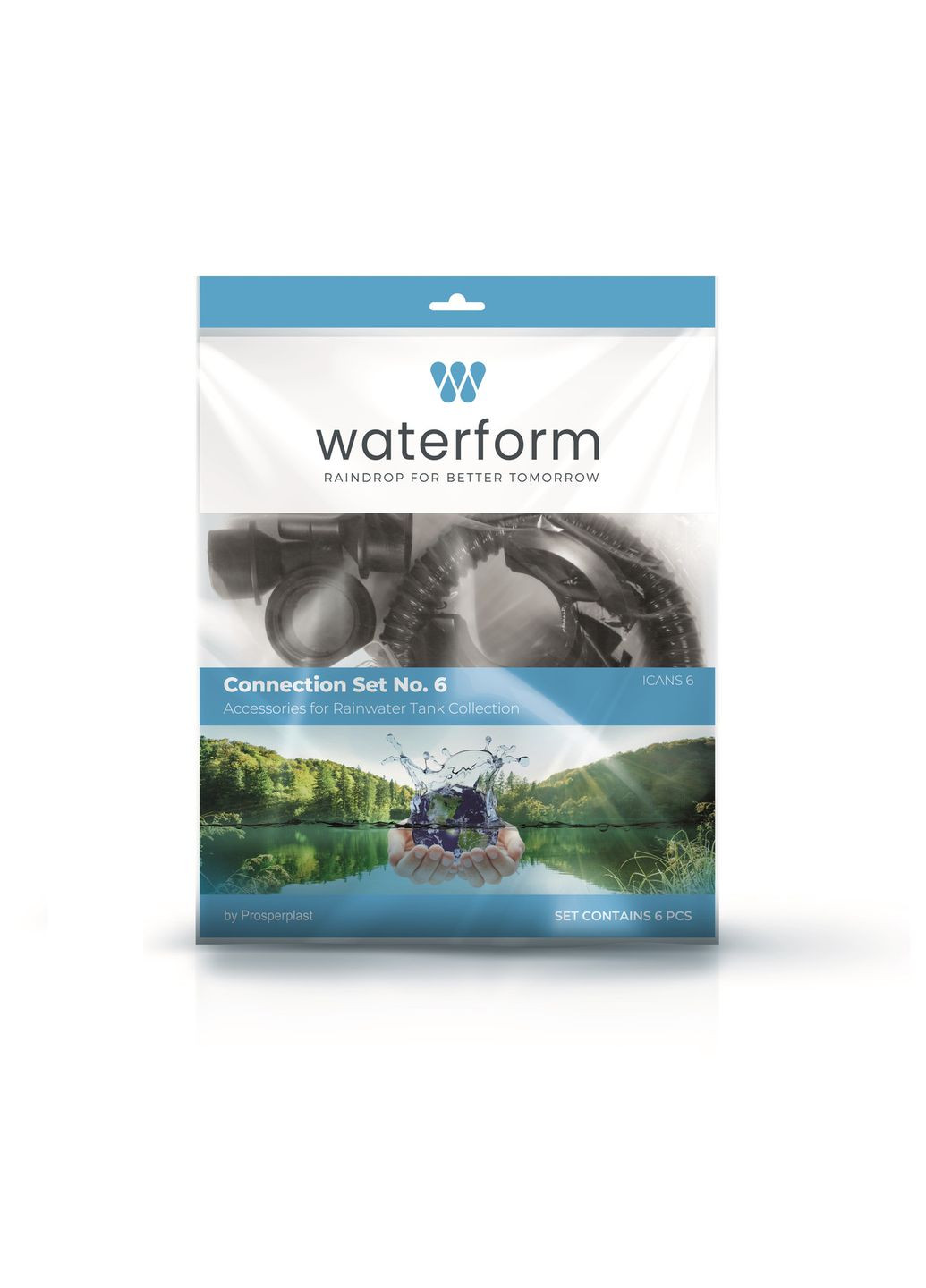 Комплект підключення для ємності для збору дощової води Icanset 6 Prosperplast (329408155)