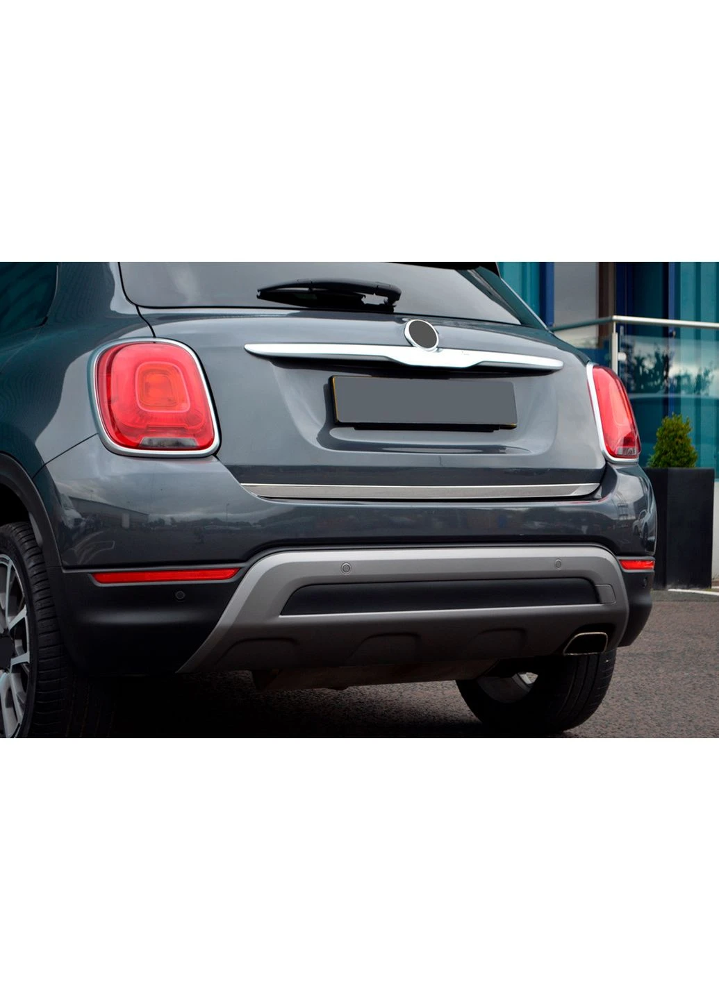 Кромка багажника (нерж) Carmos - Турецька сталь для Fiat 500X 2014-2024 рр Omsa (389045629)