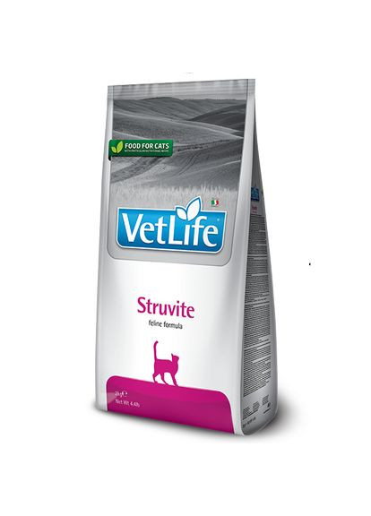 Сухой корм Vet Life Struvite для кошек, для растворения струвитных уролитов, 2 кг (*) Farmina (304424538)