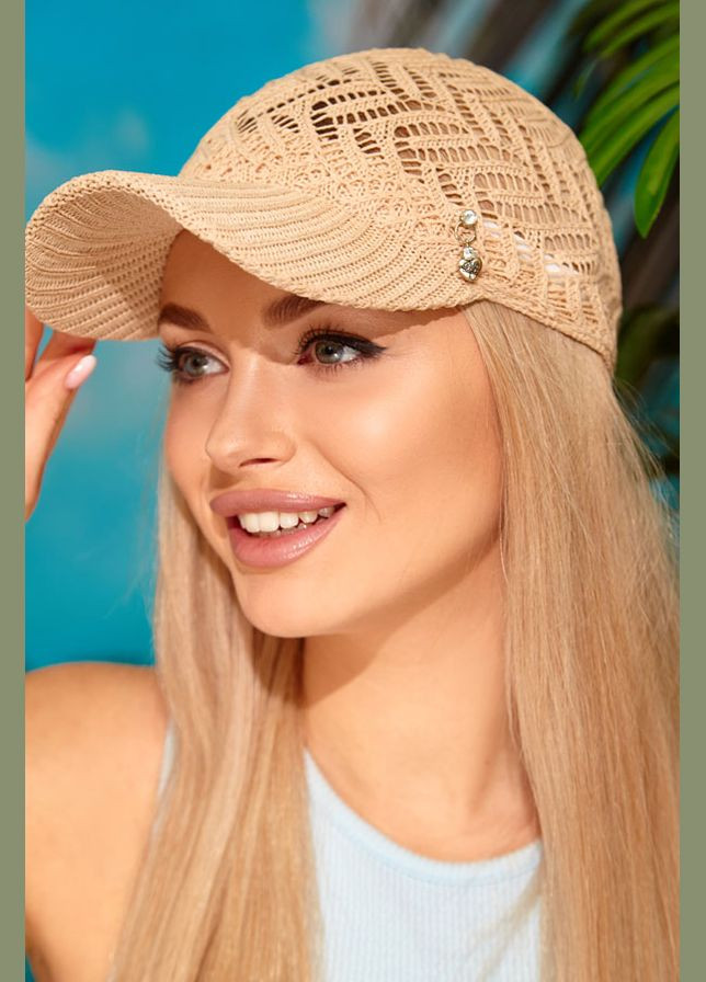 В'язана ажурна жіноча бейсболка Braxton (296263528)