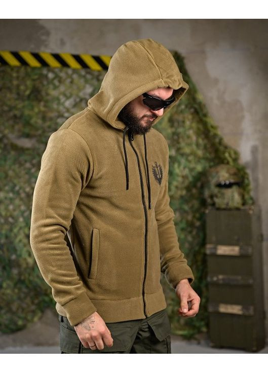 Тактична чоловіча тепла кофта на флісі Вірний Завжди койот No Brand (369000024)