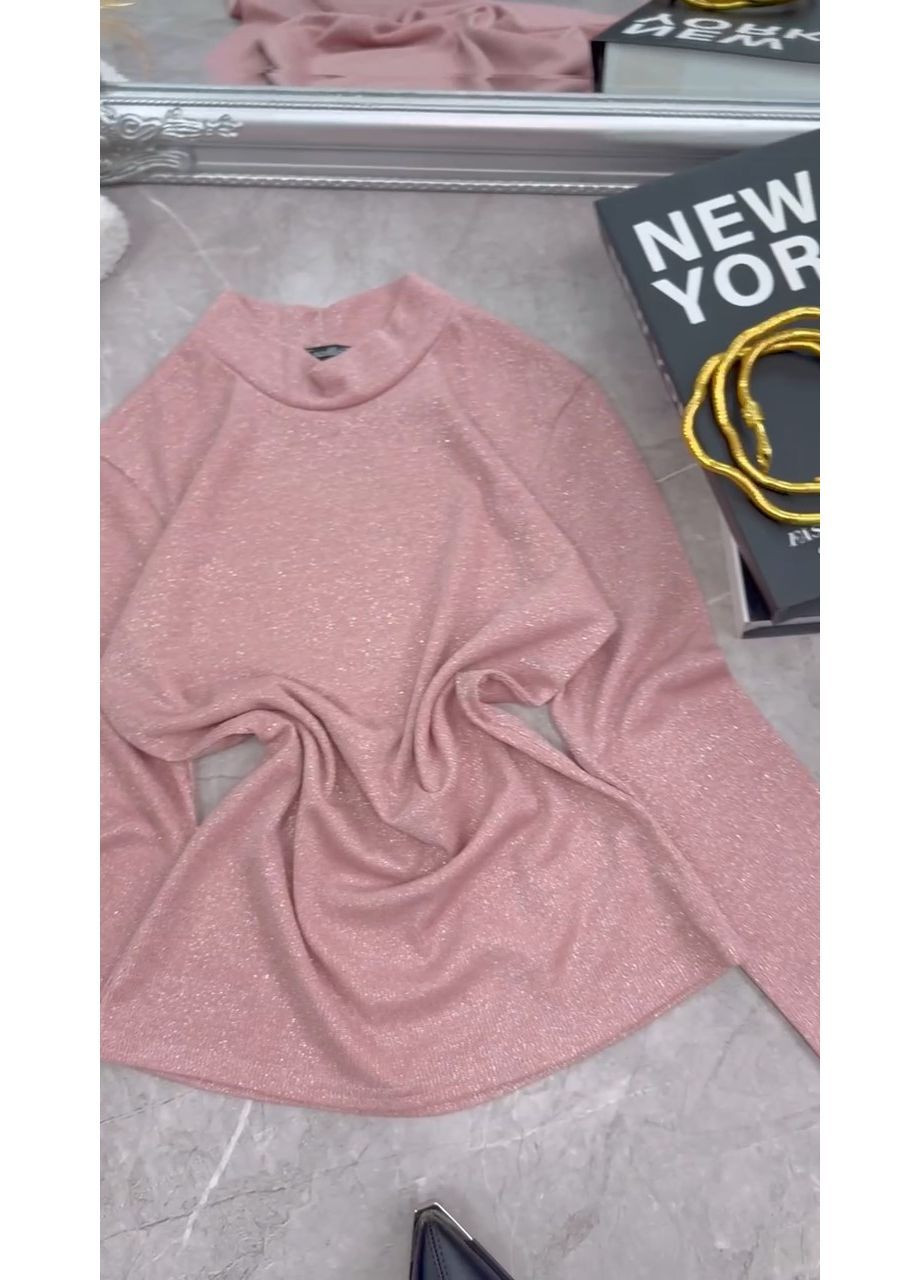 Жіночий блискучий лонгслів з довгим рукавом MonCher (368634166)