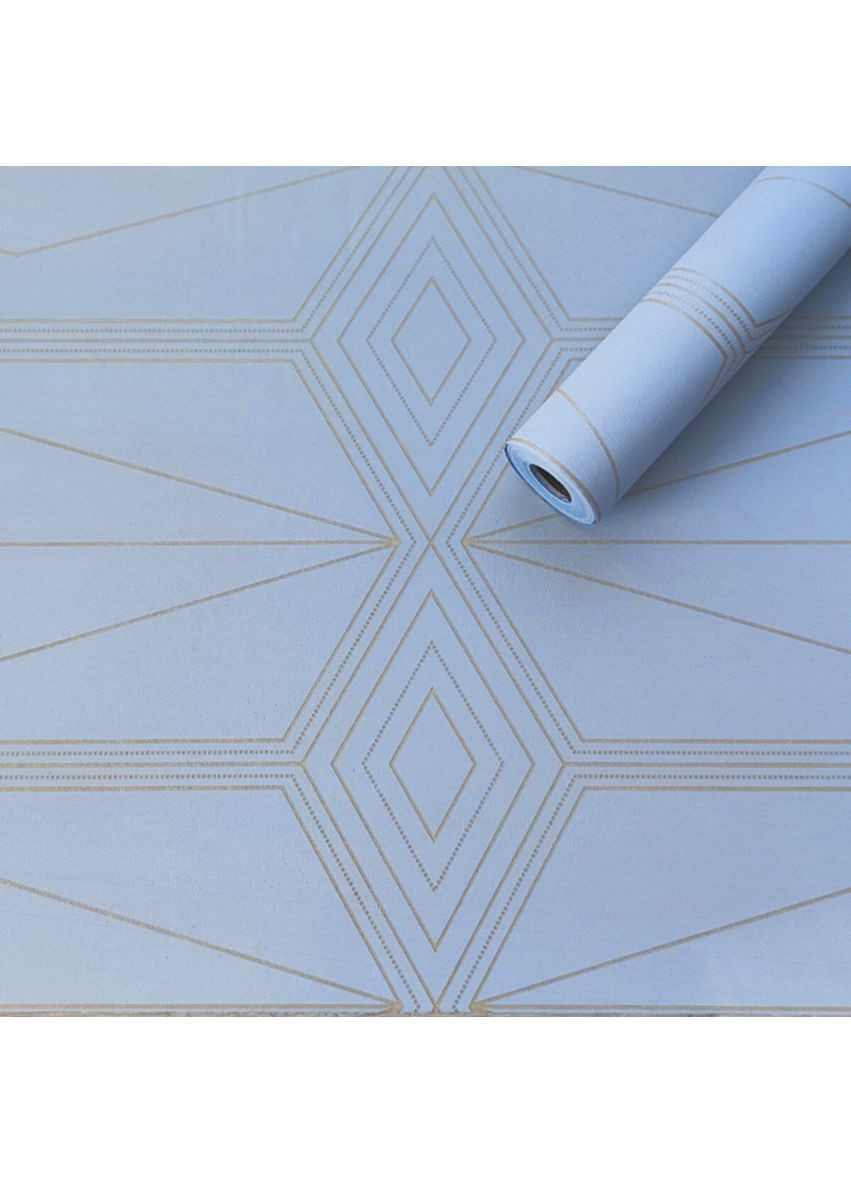 Самоклеящаяся пленка 0,45х10м х 0,07мм Голубая с золотом SW-00001218 love-shopping Sticker Wall (354657524)