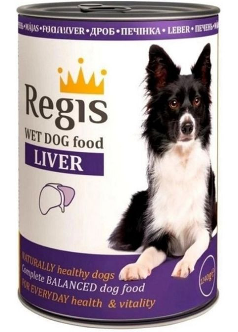 Вологий корм для собак з печінкою, 1 240г Regis (290851576)