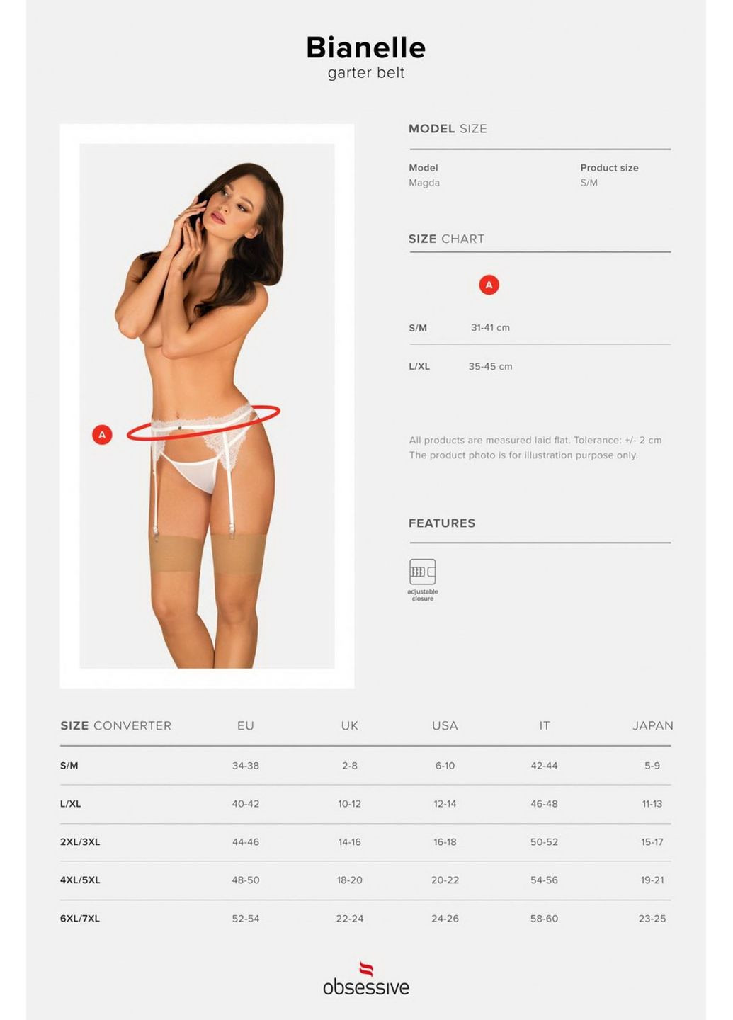 Пояс для чулок кружевной Bianelle Obsessive (351583919)