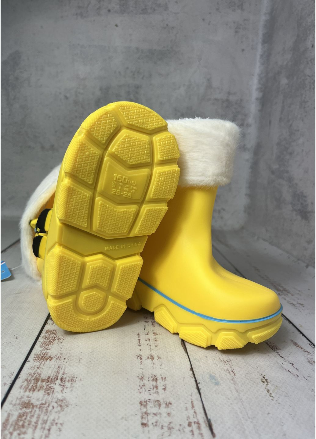Желтые резиновые сапоги детские .kids желтый (532) ВВТ