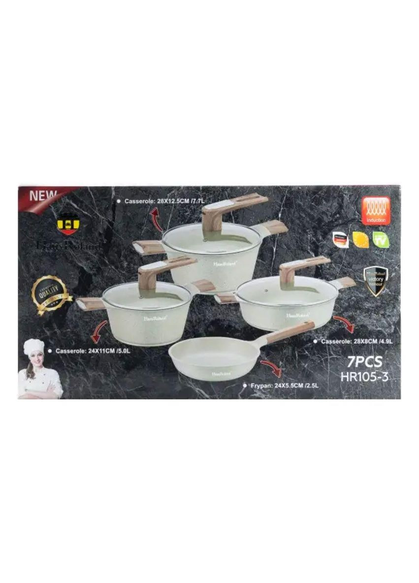 Набір для приготування з антипригарним покриттям 4 предмети, чорний HP33531B Yiwu (370801521)