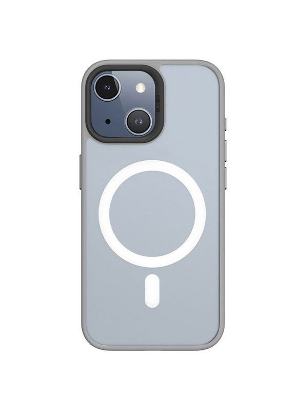 TPU+PC чохол Skin Friendly Frosted with MagSafe для Apple iPhone 15 (6.1") Grey Blueo (366832559)