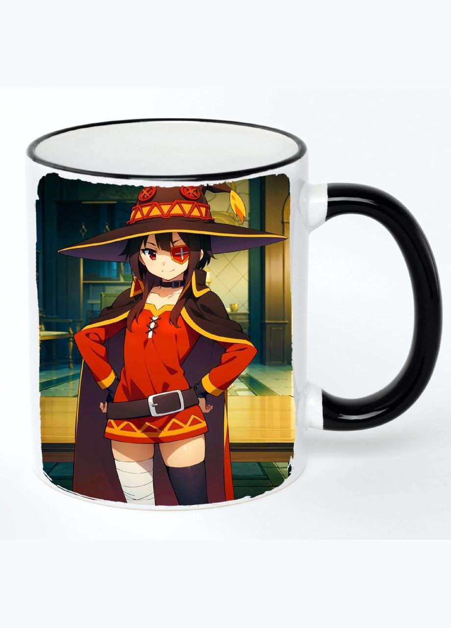 Чашка КоноСуба Аніме #011 (кухоль, кружка) Біла з чорною ручкою 330 мл No Brand (322715687)