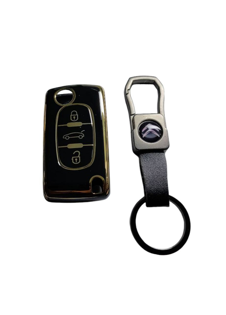 Чехол для ключа с золотым ободком Citroen (330788538)