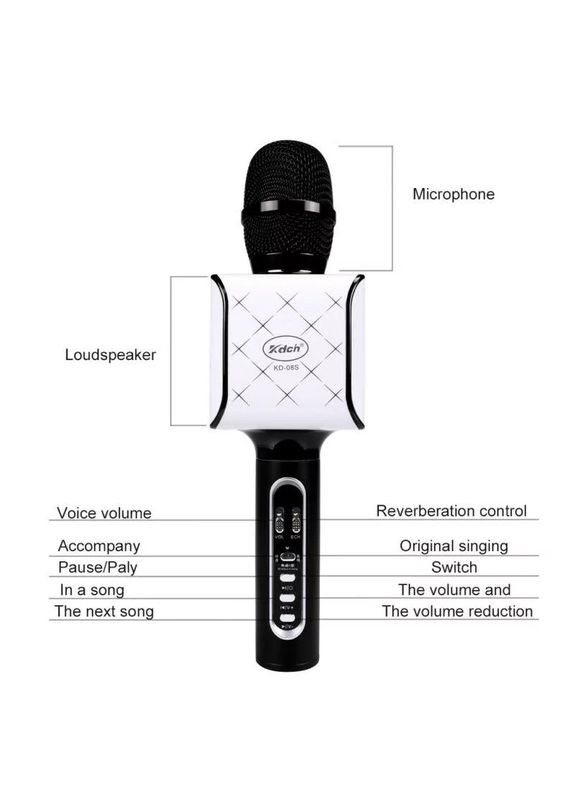 Беспроводной караоке микрофон KDCH KD-08S со встроенным динамиком и подключением по bluetooth (5024647) Clefers (348467599)