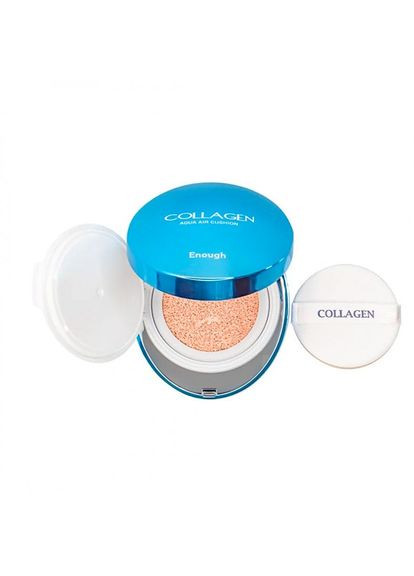 Увлажняющий кушон с коллагеном Collagen Aqua Air Cushion №21 натурально-бежевый 15 g ENOUGH (358499617)