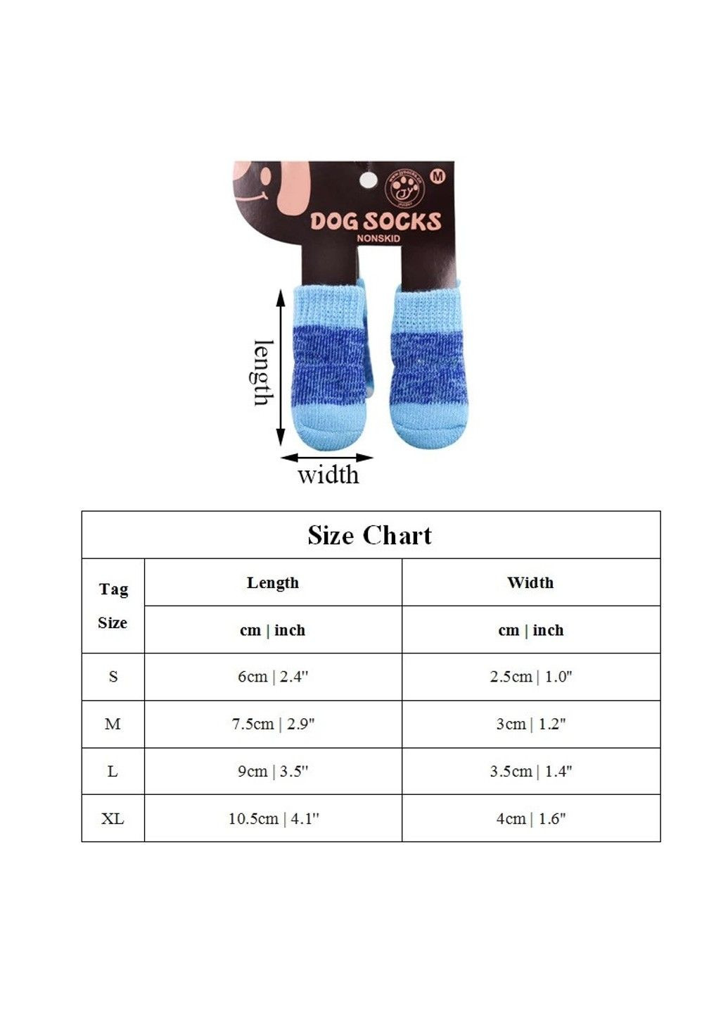 Шкарпетки з антиковзкою для собак бавовна "Blue" Size L Xtep (320953293)