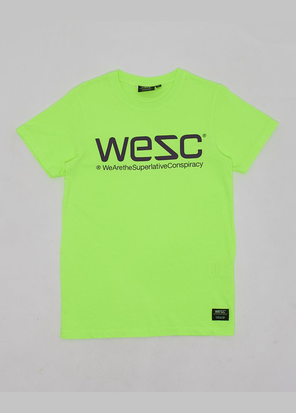 Салатова футболка basic,салатовий з принтом, Wesc