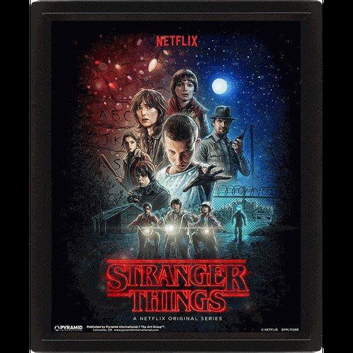 3D постер в раме "Очень Странные Дела" (pat-104246) Pyramid International (334325424)