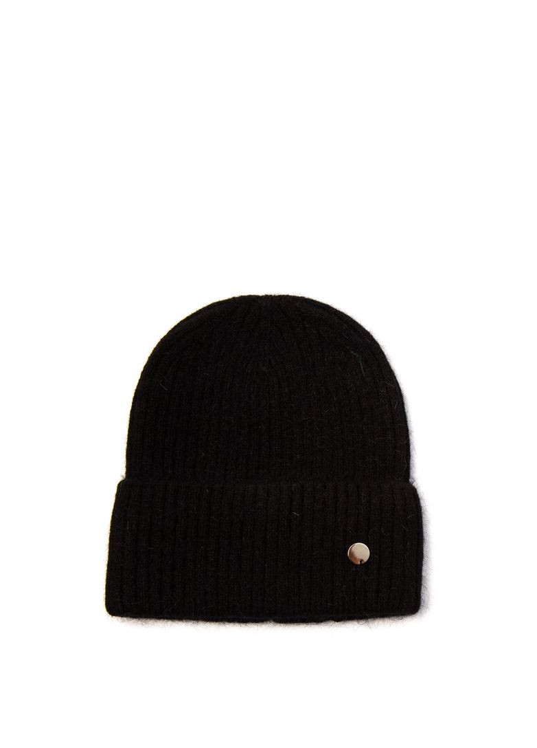 Шапка біні жіноча ангора чорна EMILY LuckyLOOK 705-495 (322789113)