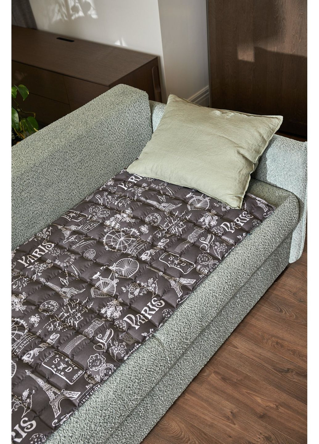 Ортопедичний матрац - наматрацник з біо наповнювачем, дихаючий з ефектом релакса. Париж Темний - 90 на 180 см Ekko Seat (353719039)