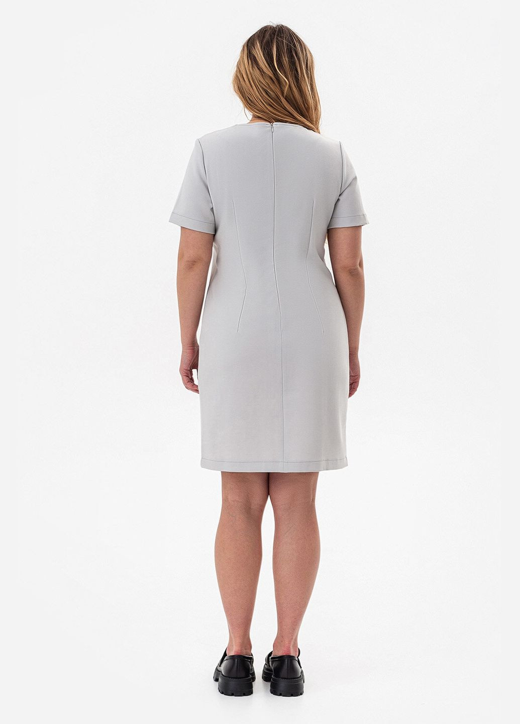 Серое платье fibi Garne однотонное