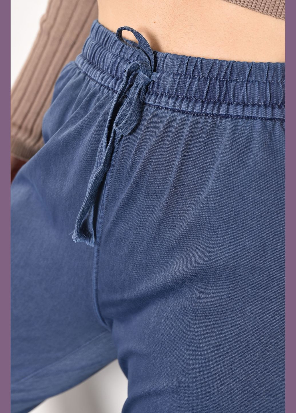 Джинси жіночі напівбатальні прямі синього кольору Let's Shop - (285692142)