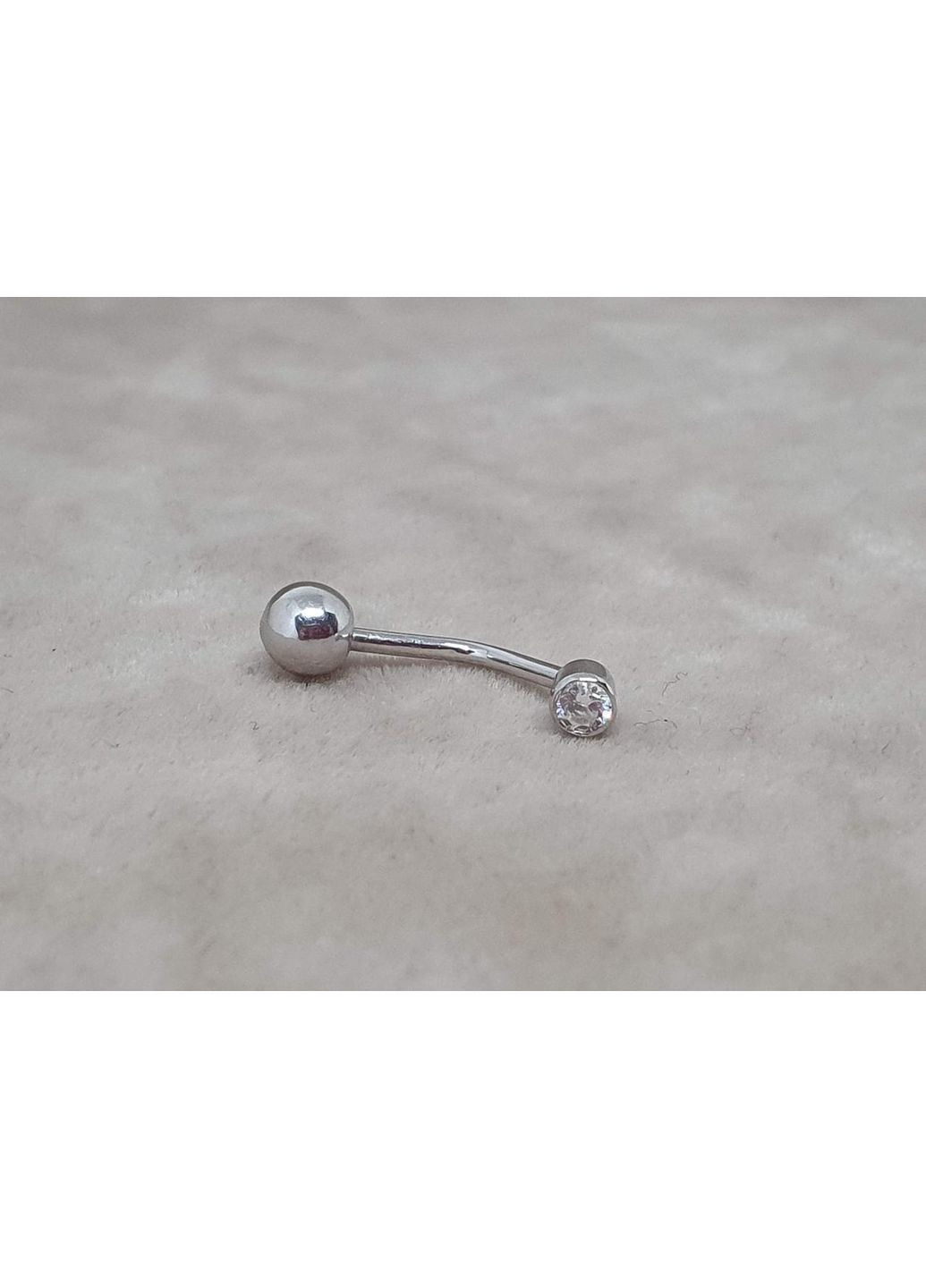 Срібна сережка для пірсингу пупка. 7015U UMAX (352196535)