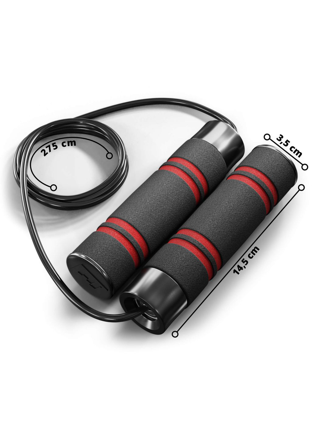 Скакалка с утяжелителем HS-F040JR черная Hop-Sport (301538714)