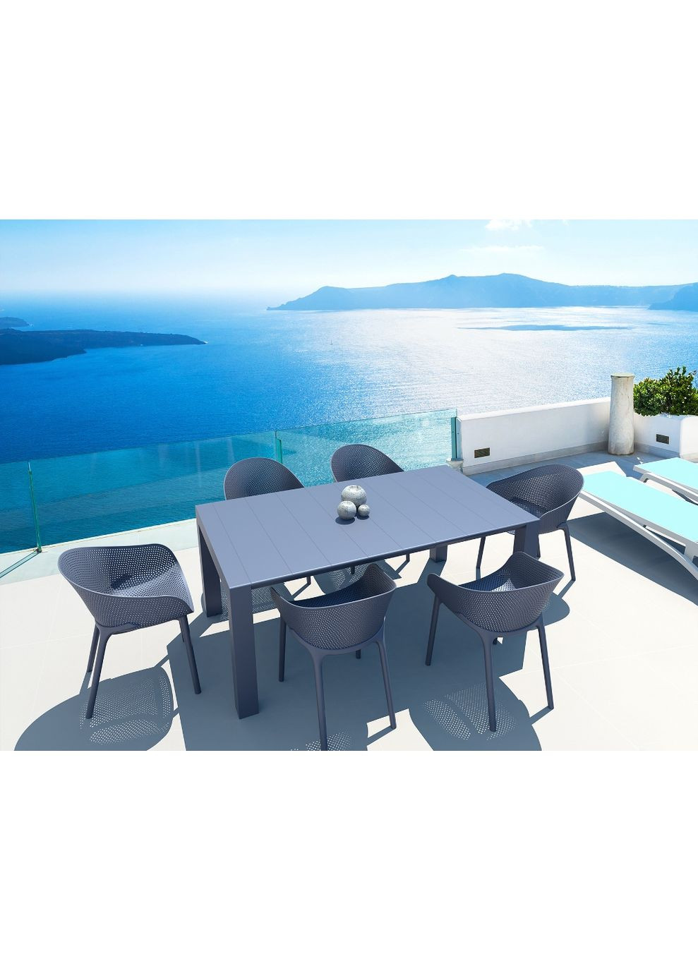 Стіл садовий Vegas 180-220 Темно-сірий Siesta (372178358)