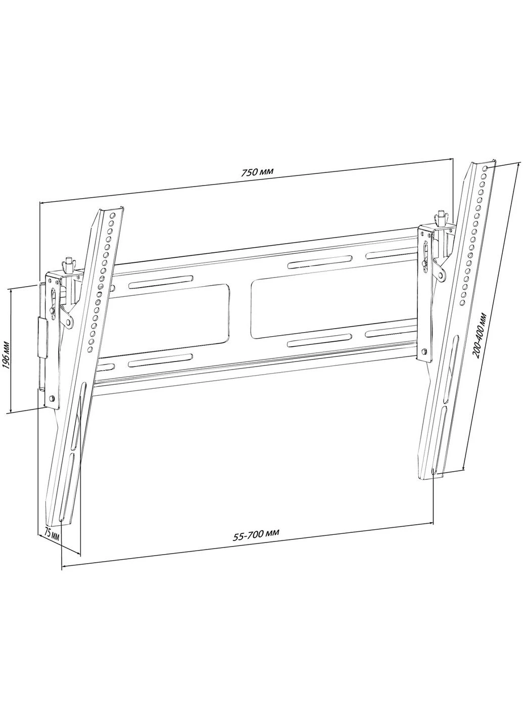 Кріплення ТВ з кутом нахилу WM3N 40-65" KSL (361079400)