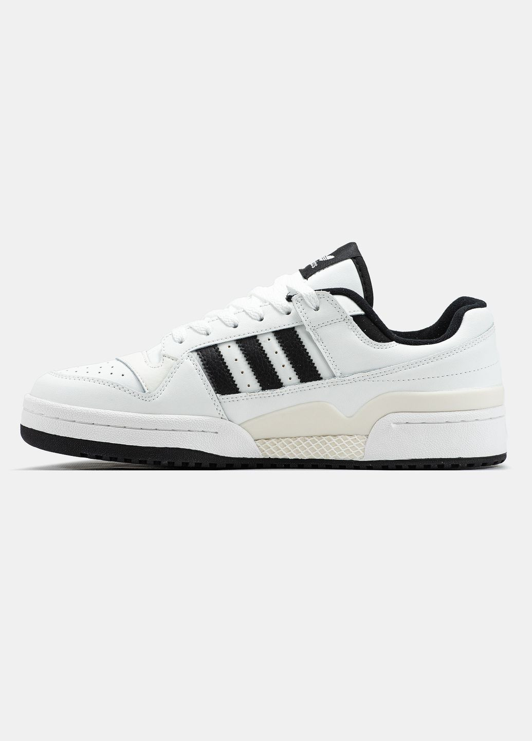Білі Осінні кросівки чоловічі adidas forum 84 low white black | адідас форум 84 лов білі No Brand
