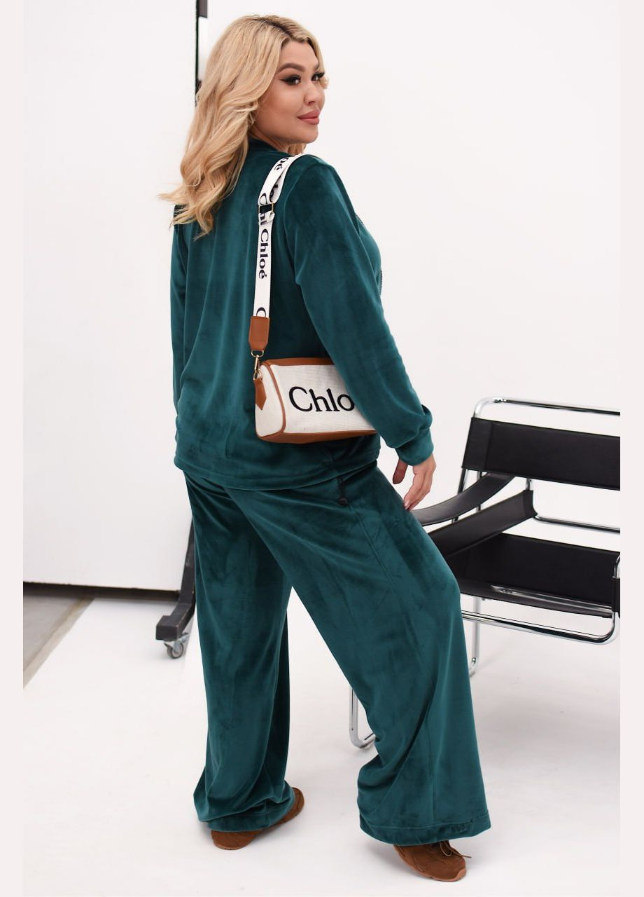 Женский велюровый спортивный костюм кофта на молнии No Brand (322211251)