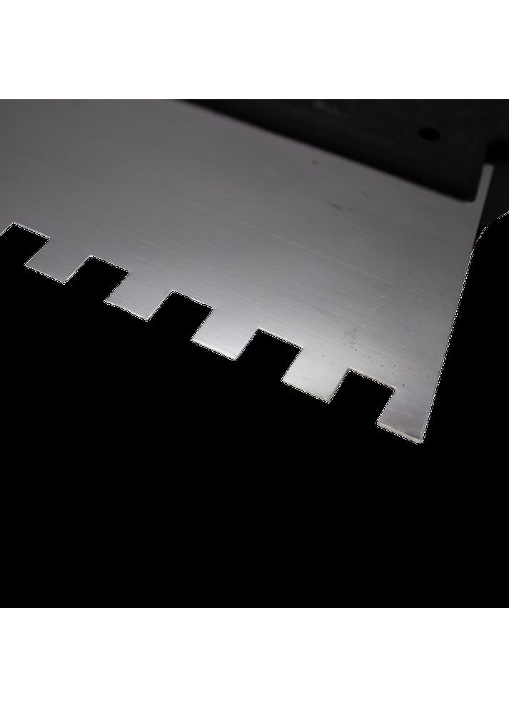 Шпатель малярний нержавіючий з пластмасовою ручкою, 150 мм, зуб 8*8 мм Yoshimoto (365060488)