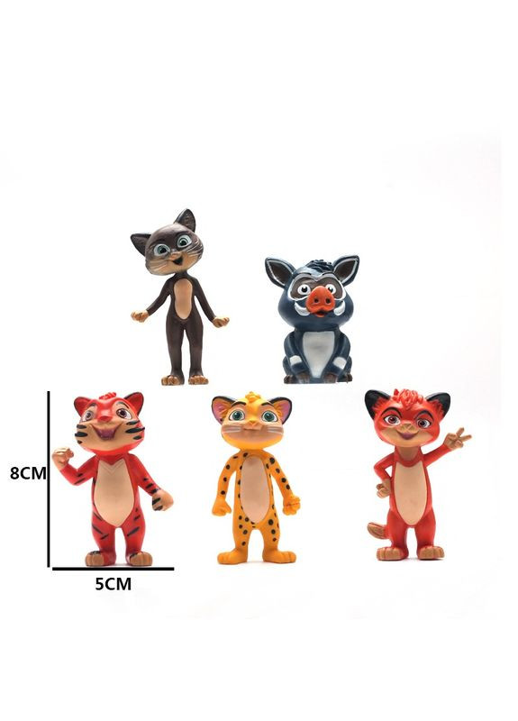 Лео та Тіг фігурки набір іграшок Лісові пригоди маленьких друзів 5 шт Shantou (280258396)