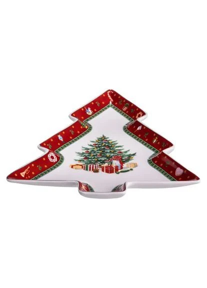 Блюдо для закусок Christmas фарфоровое фигурное 29*24*2 см HP-SDHK-17 No Brand (374466540)