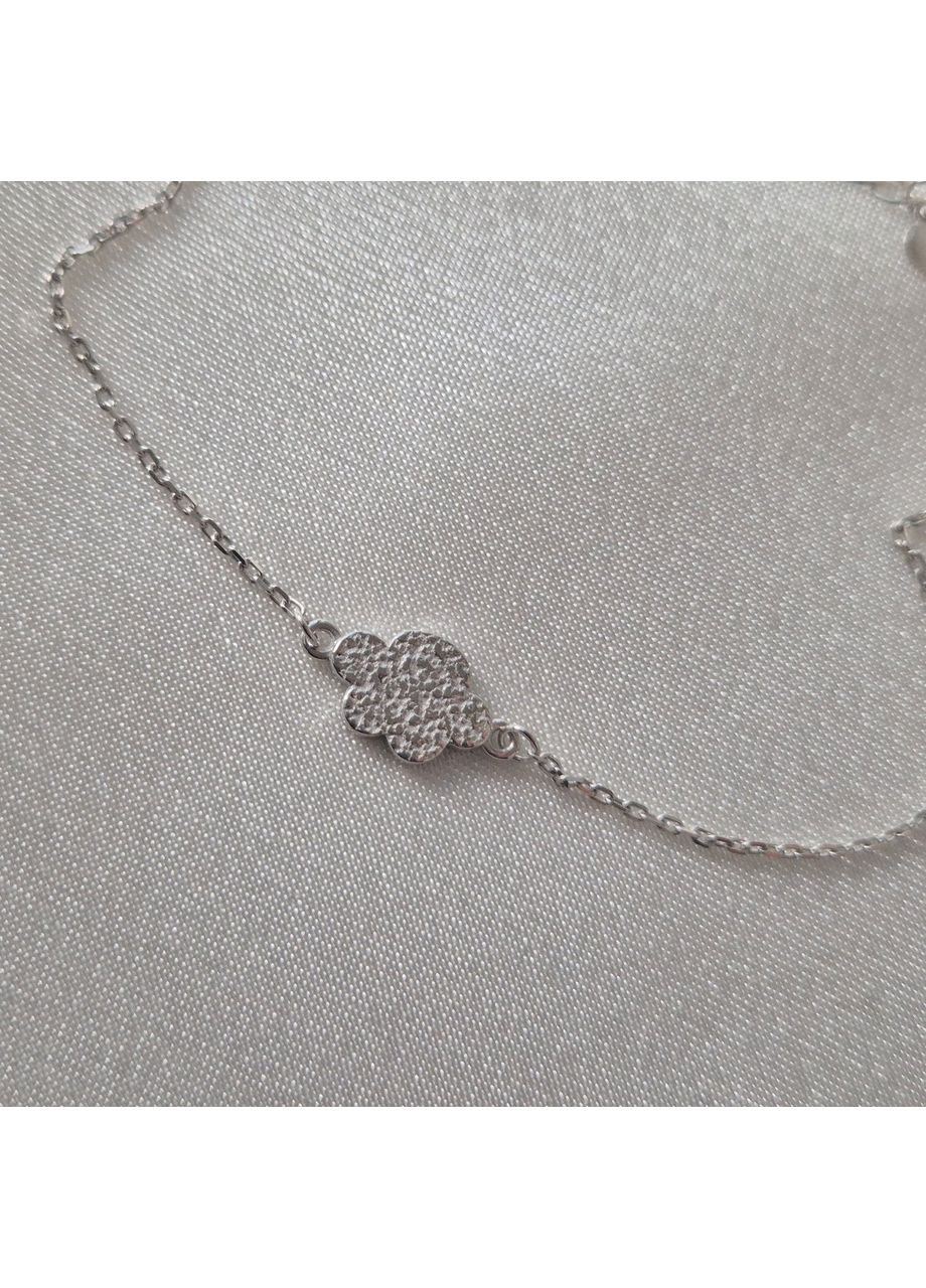 Срібний браслет на руку Лапка з чорною емаллю 16 - 19 см срібло 925 проби Родоване вс619ер 1.42г Nobrand (364202091)