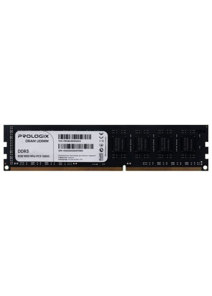 Модуль памяти для компьютера DDR3 8GB 1600MHz (PRO8GB1600D3) Prologix DDR3 8GB 1600 MHz (366645134)