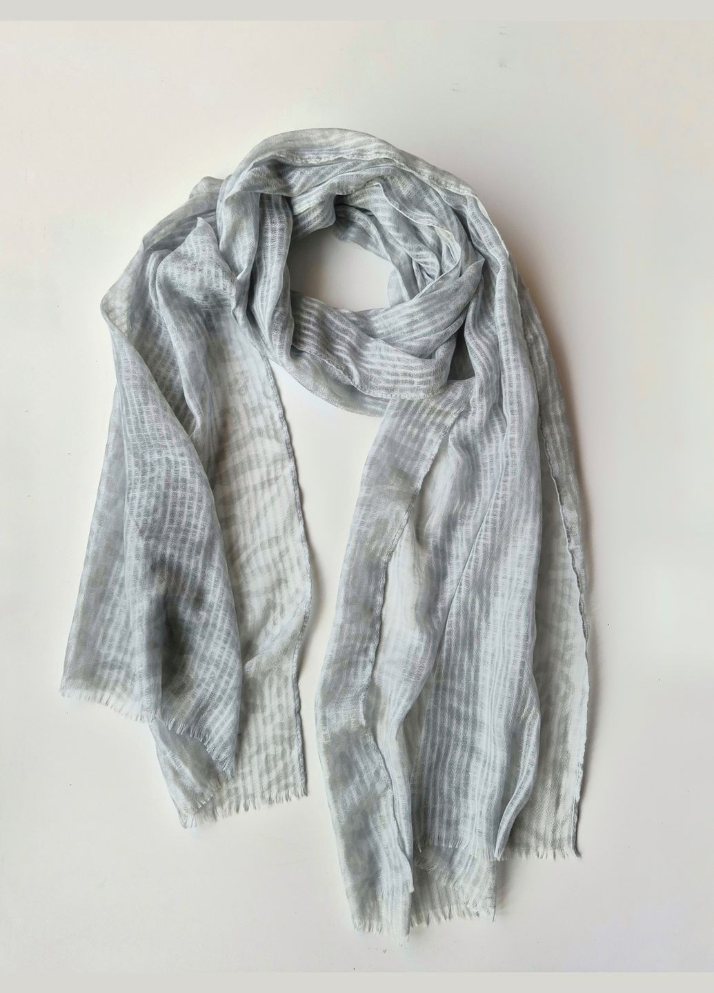 Шарф-палантин женский в белую полоску весна-осень 190х54 см No Brand (330642255)