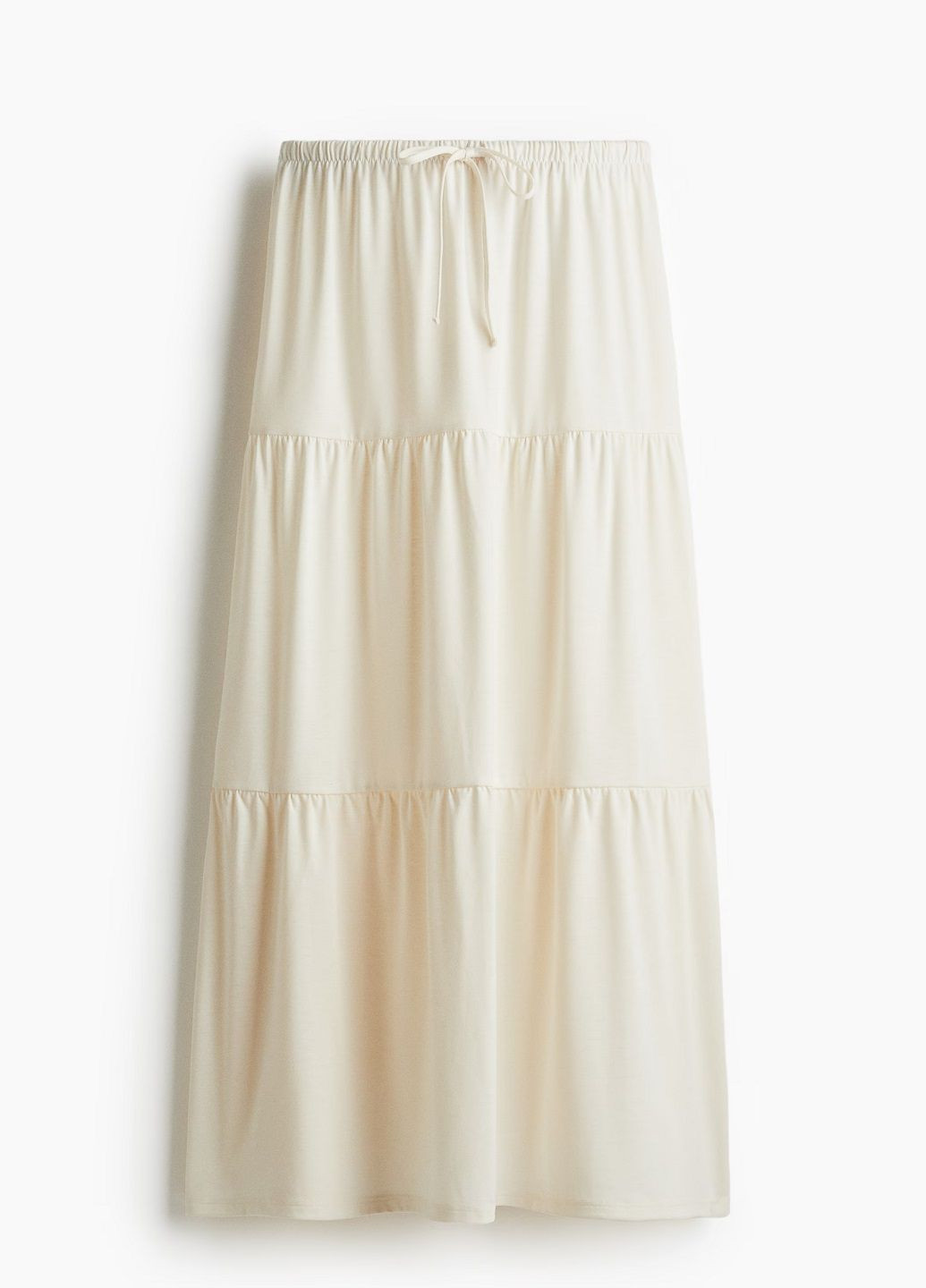 Кремовая кэжуал однотонная юбка H&M