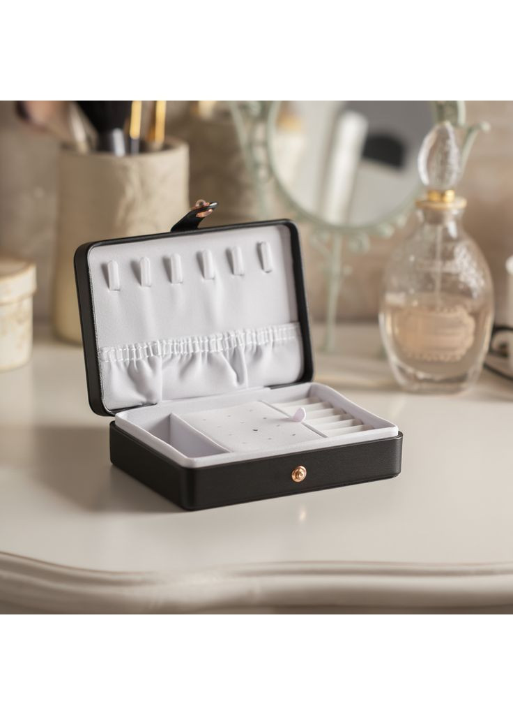 Органайзер для прикрас на кнопці 16х11х4.7 см чорний Yiwu (365792201)