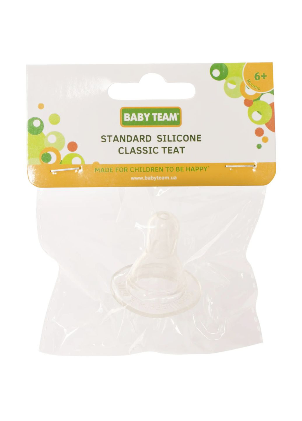 Соска силиконовая, классическая, от 6 мес., быстрый поток, 1 шт. () Baby Team 2201 (336492561)