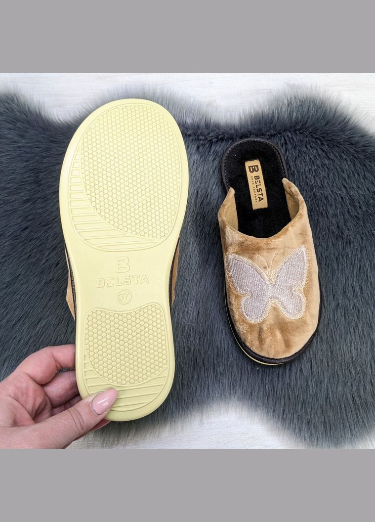 Тапочки жіночі домашні із закритим носком велюрові Белста (311503890)