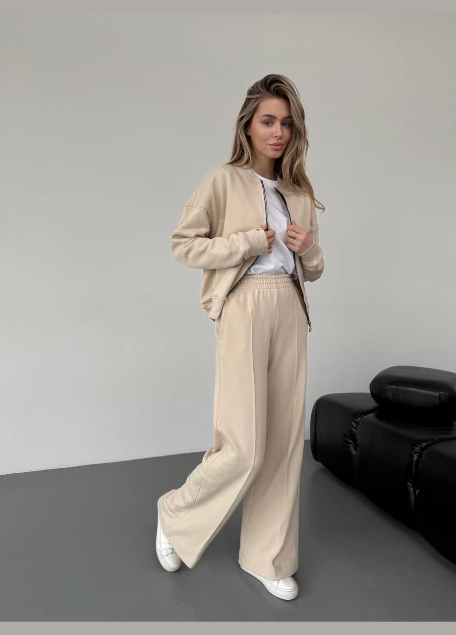 Весенний женский костюм Бежевый No Brand (326842531)