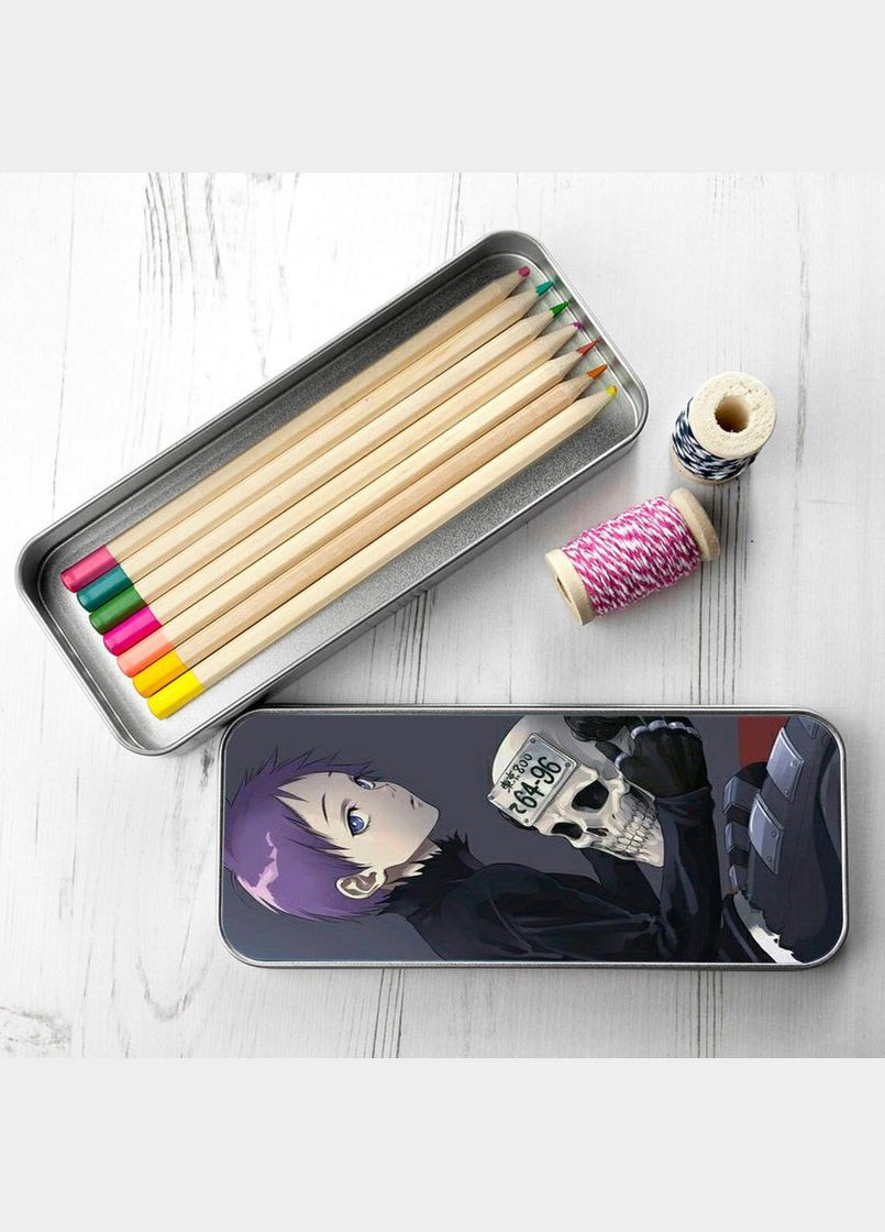 Пенал школьный для мальчика и девочки металлический Аниме Дорохедоро #012 7*18 см Silver No Brand (309153586)