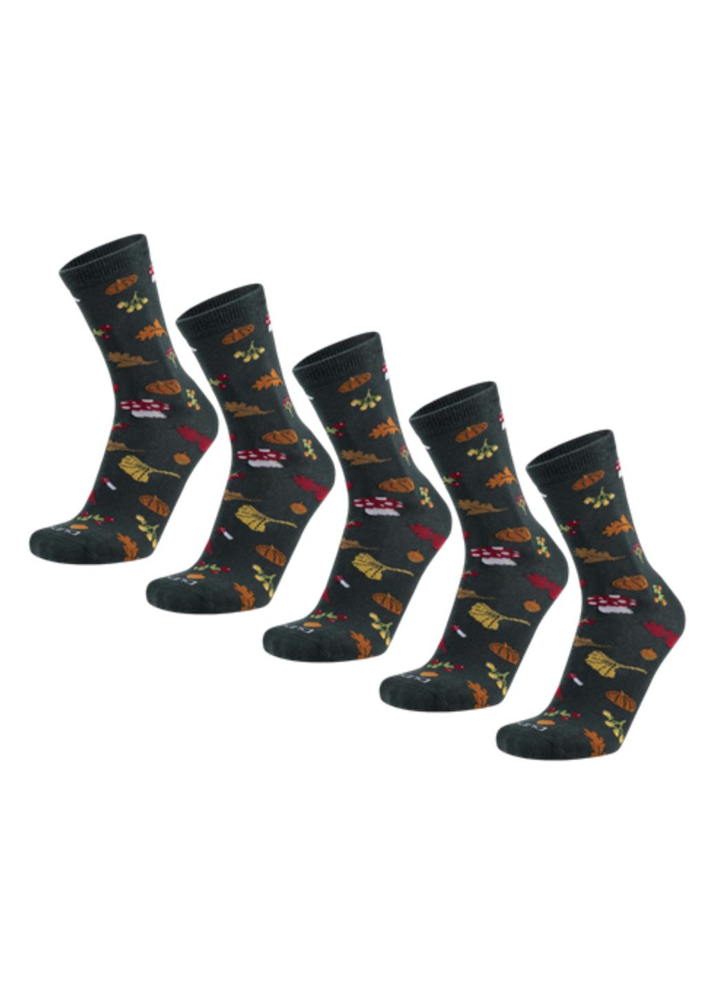 Темно-зелёные набор (5 шт.) универсальных носков Duna (305837101)