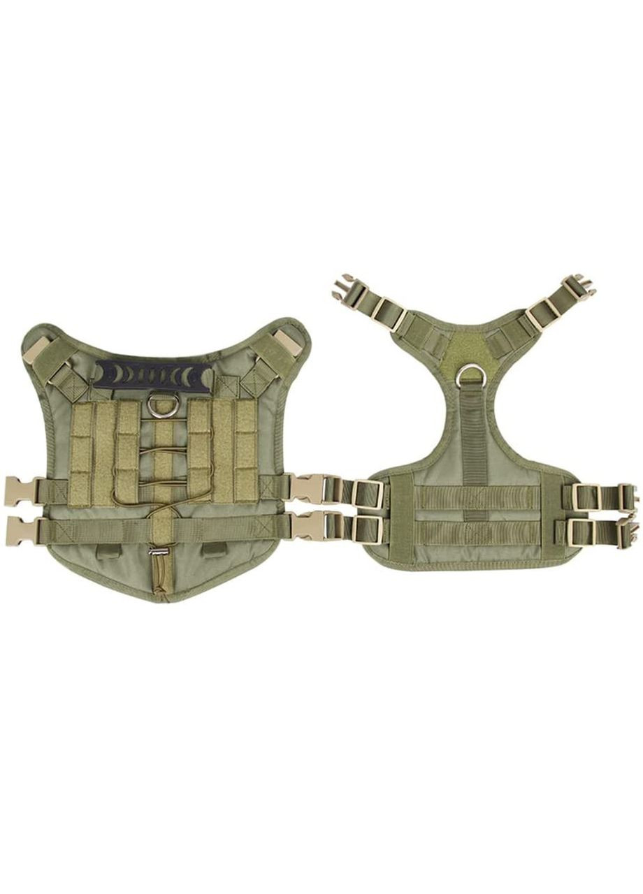 Шлея для собак, тактичний жилет з ручкою, Зелений L (72-100см) Vest (299915563)